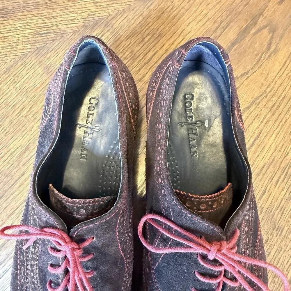 Cole Haan Men's 13 Suede Lace Up Dress Shoes